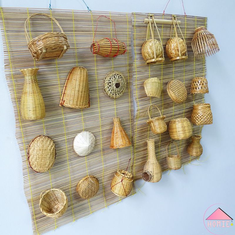 Dĩ phiên mành 12 món mây tre đan ngẫu nhiên 195k/1 bộ
