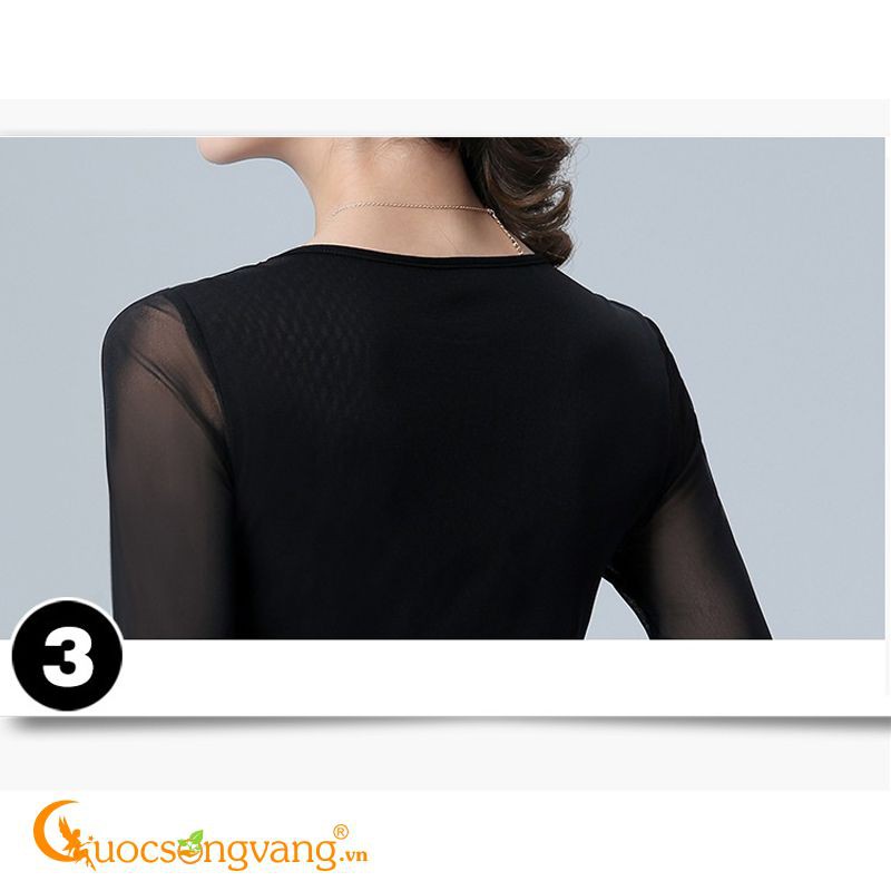 Áo kiểu ren áo thun nữ dài tay GLA133 Cuocsongvang