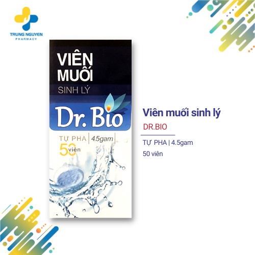 Viên muối hỗ trợ giảm viêm xoang, vệ sinh răng miệng Dr. Bio (Hộp 50 viên)