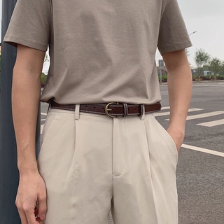 Thắt lưng kiểu dáng đơn giản phong cách retro Hàn Quốc cho nam