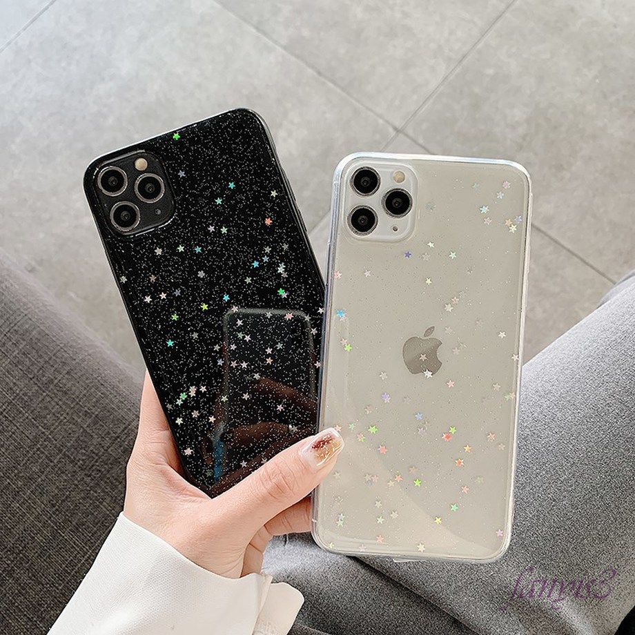 ốp điện thoại Trong Suốt Họa Tiết Ngôi Sao Lấp Lánh Cho Iphone Se 2020 11 Pro Max X Xr Xs Max 8 7 6 6s Plus | BigBuy360 - bigbuy360.vn
