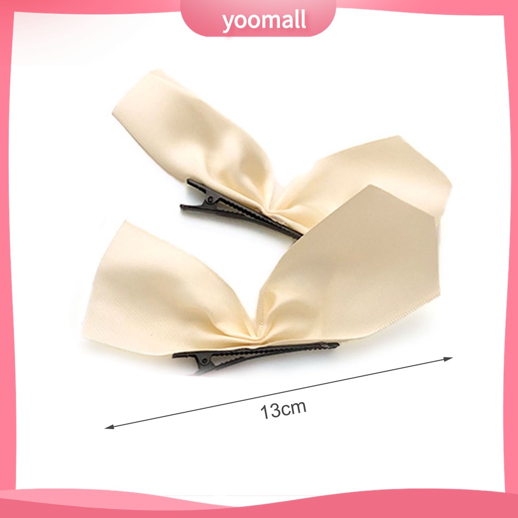Yomall♡ 1 Cặp Kẹp Tóc Hình Nơ Màu Sắc Xinh Xắn Cho Nữ
