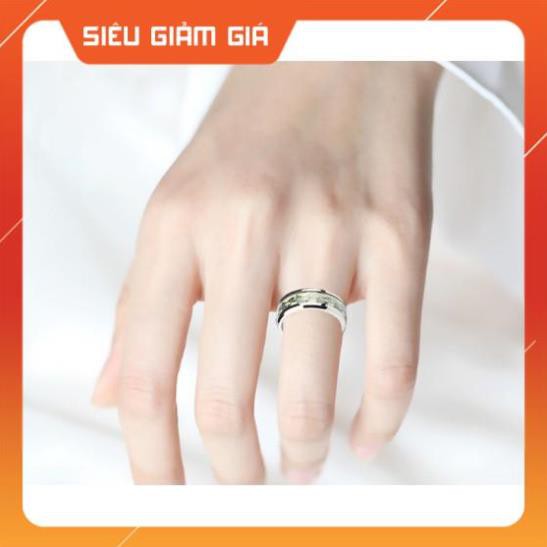 [ Xả Kho ] Nhẫn nam titan chạm rồng dạ quang phát sáng trong đêm