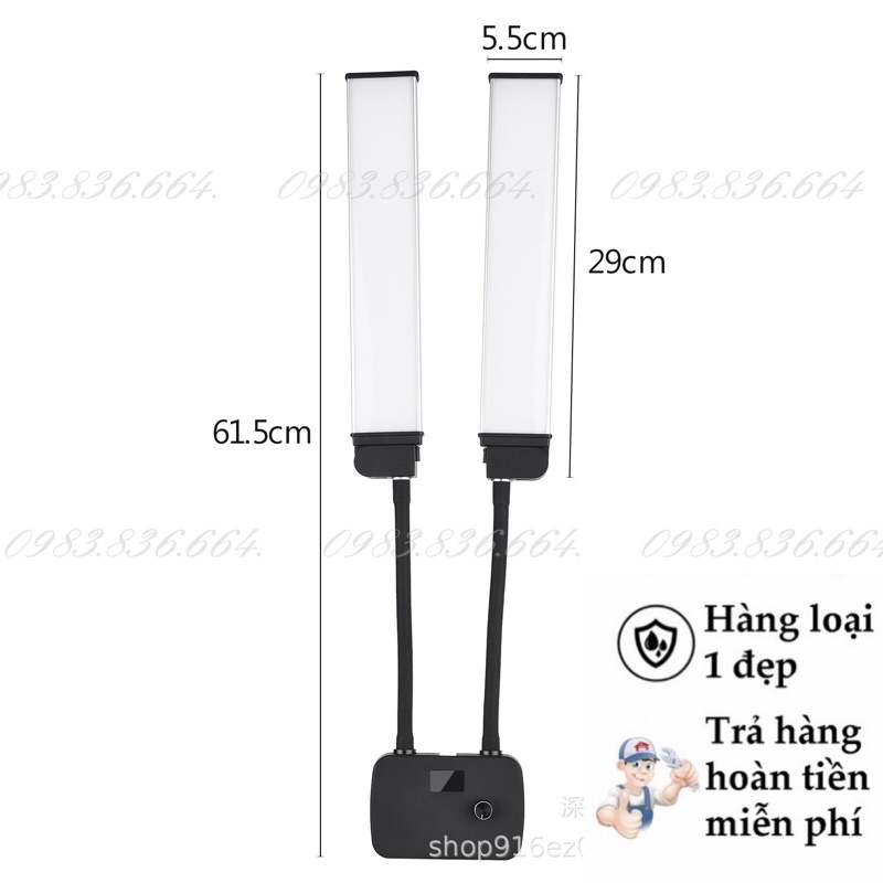 ĐÈN 2 RÂU CHUYÊN DỤNG PHUN XĂM, SPA, NỐI MI, LIVESTREAM ĐÃ BAO GỒM CHÂN 2M