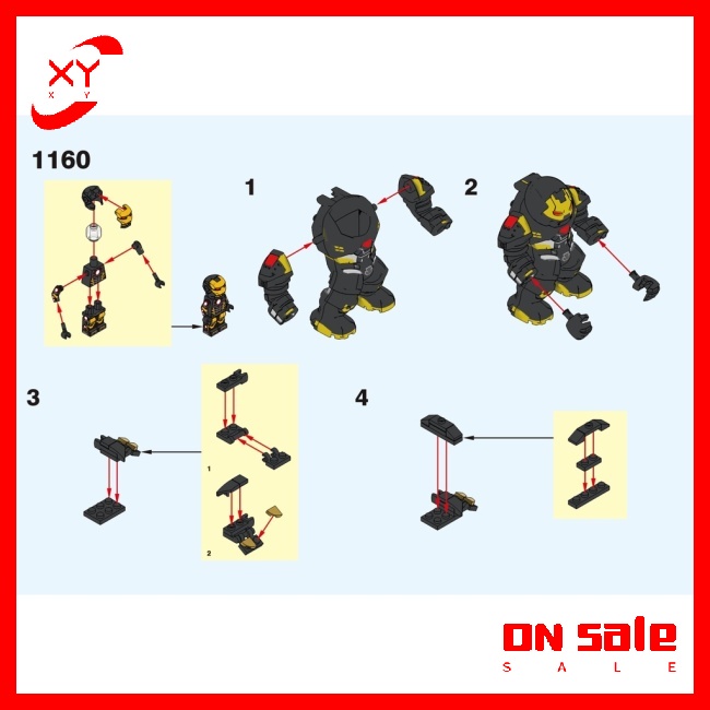 Mô Hình Đồ Chơi Lego Siêu Anh Hùng 44 Người Sắt Dành Cho Trẻ