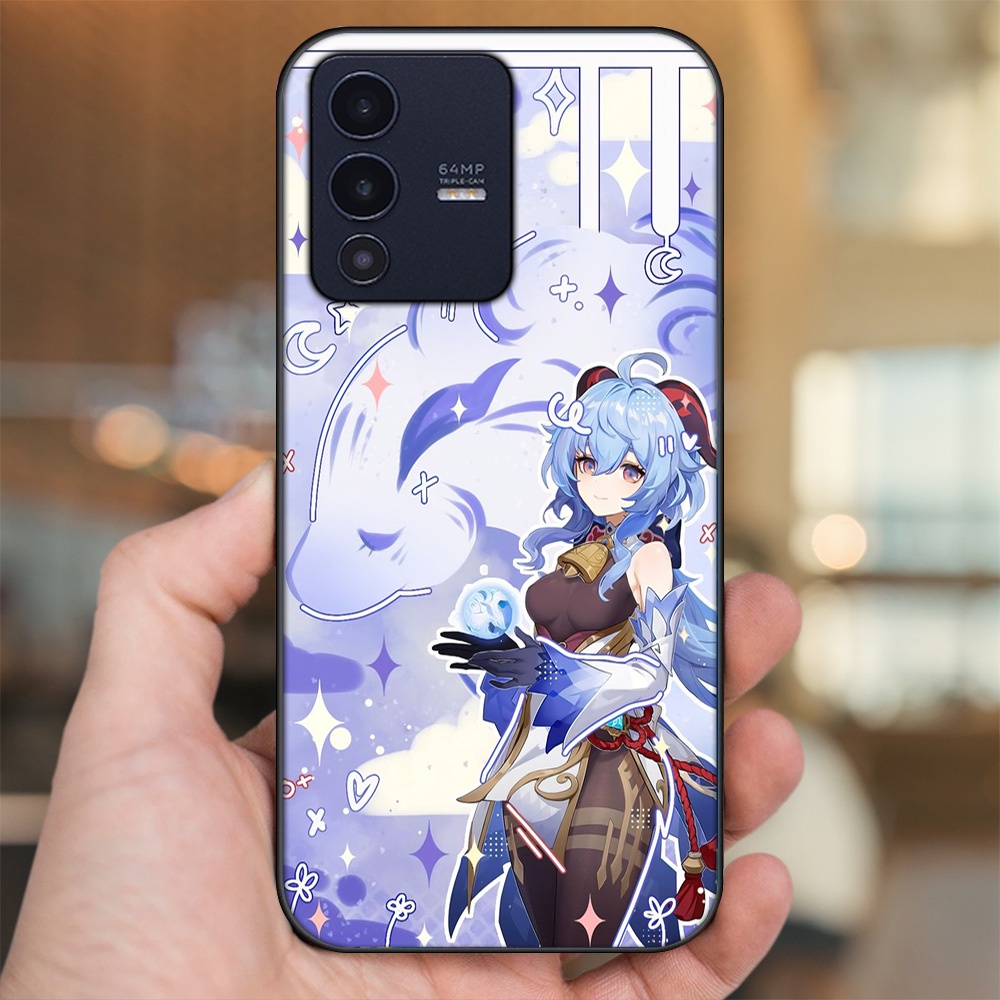 Ốp lưng Vivo V23 5G viền đen in hình Ganyu Genshin Impact