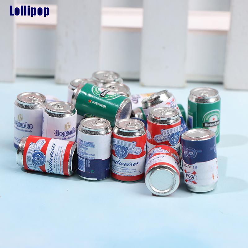 Set 4 Mô Hình Lon Nước Mini Trang Trí Nhà Búp Bê Dễ Thương