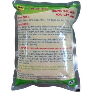 Bán Phân bón đầu trâu đa năng 3 màu Npk 20-20-15 + Te 1Kg (đỏ trắng đen) hàng chuẩn, nhập khẩu và phân phối.