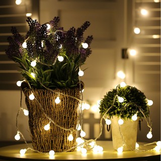 DÂY ĐÈN TRANG TRÍ NOEL , ĐÈN LED TRANG TRÍ NHÀ CỬA DỊP LỄ TẾT Đèn Led Trang Trí Bóng Tròn Nhỏ