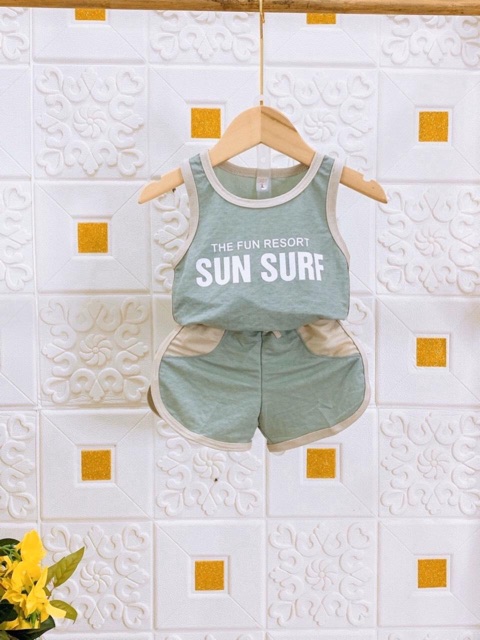 Bộ bé trai cotton đũi Sun Surf XHN276