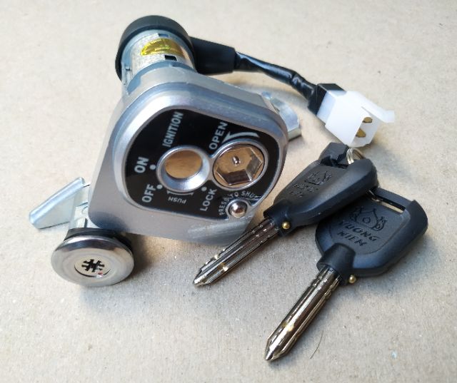 Trọn bộ Khóa máy xe Wave RSX-110 + khóa yên chìa 8 cạnh chống trộm cao cấp chính hãng VƯƠNG NIỆM 🇻🇳