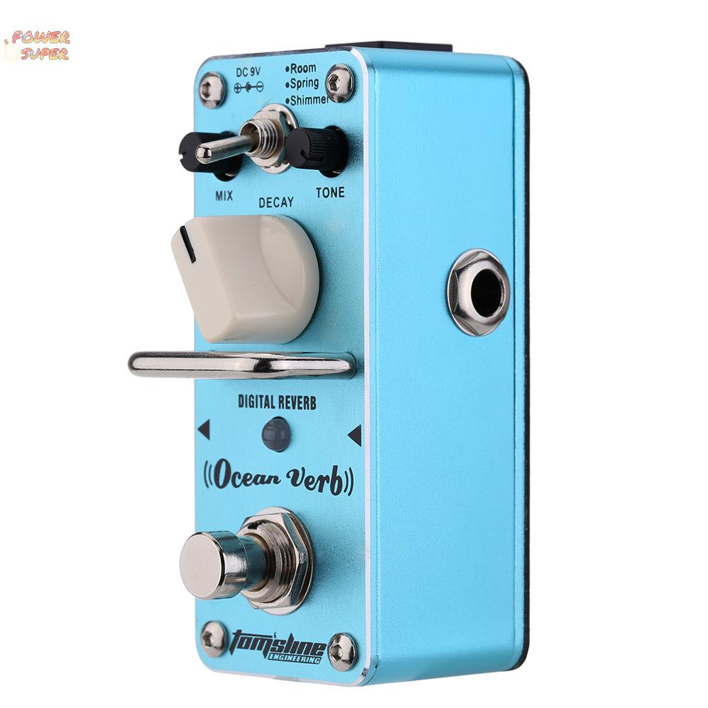 AROMA AOV-3 Ocean Verb Digital Reverb Electric Guitar Effect Pedal Mini Single Effect with True Bypass