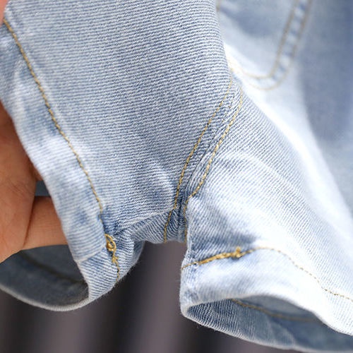 Hàng Có Sẵn Quần Short Jean In Hoa Hàn Quốc Mùa Hè 2023 Mới Cho Bé Gái