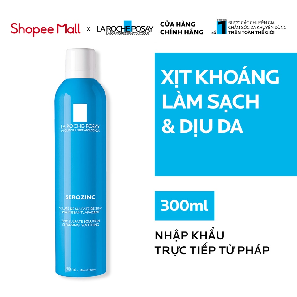 Nước khoáng giúp làm sạch & làm dịu da La RochePosay Serozinc 300ml