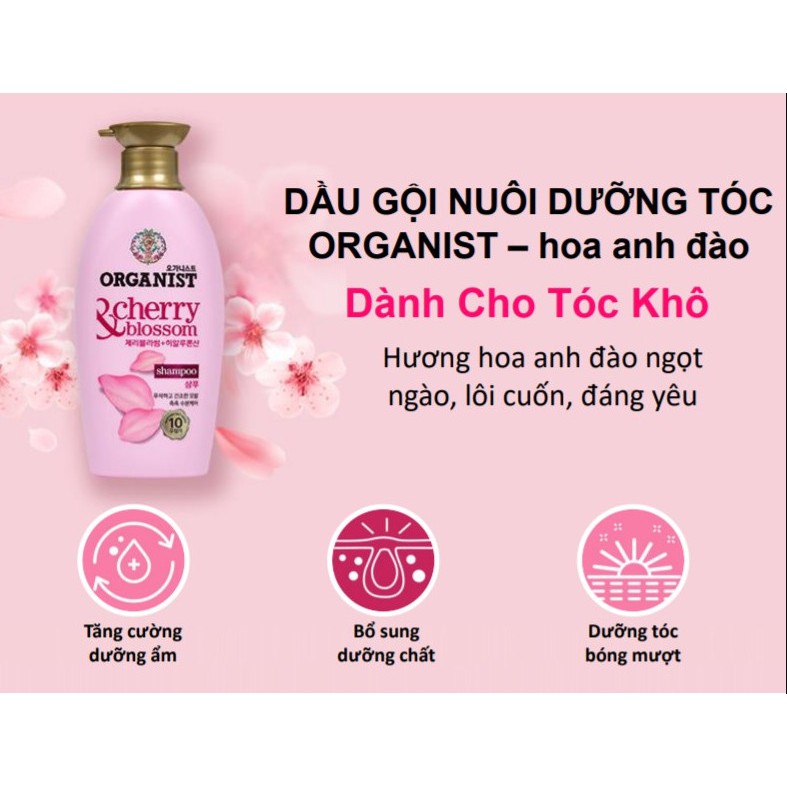 Dầu gội Organist Hoa Anh Đào 500ml - Dành cho tóc khô
