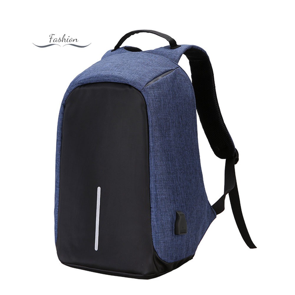 Ds Fashion Travel Unisex Laptop Bags Anti-theft Notebook Backpack With USB Charger Port Student School Bag @vn