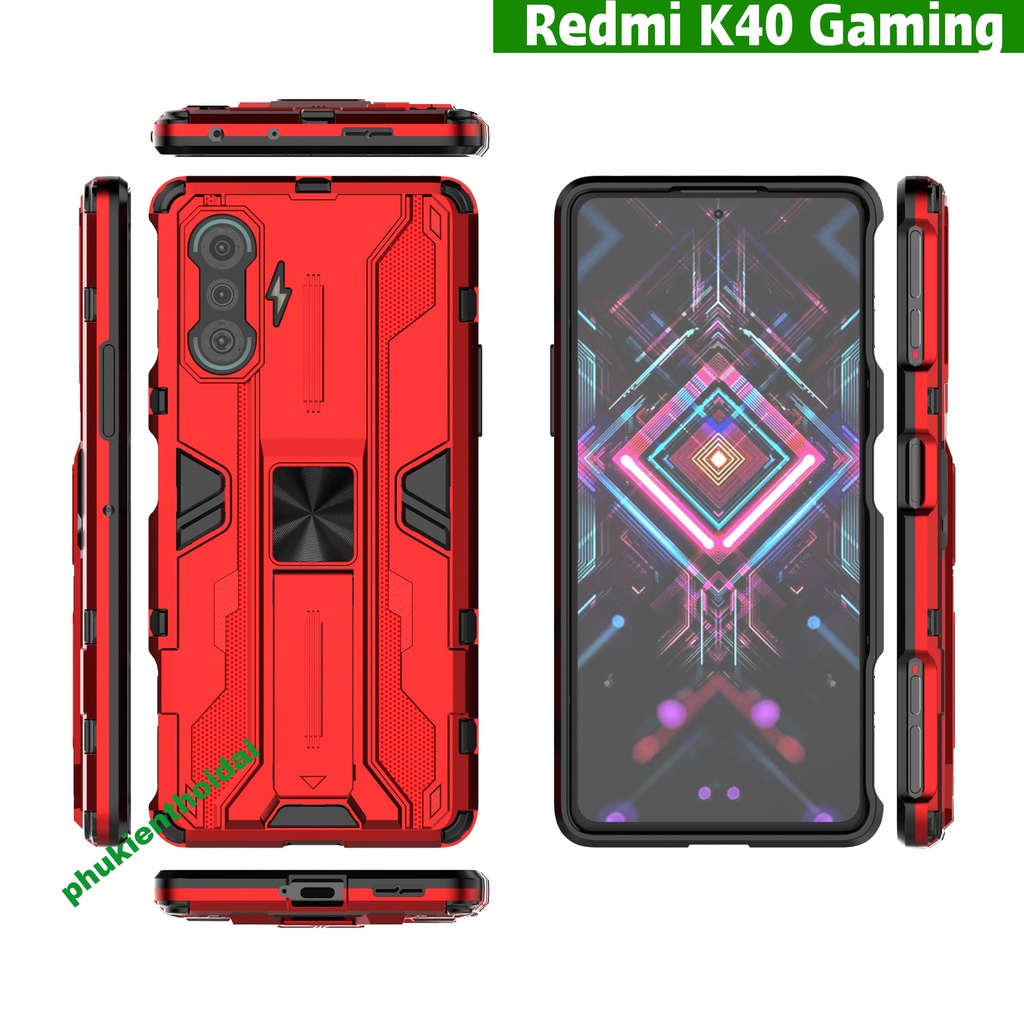 Ốp lưng Redmi K40 Gaming / K50 Gaming chống sốc Iron Man Ver 3 giá đỡ mặt lưng xem phim