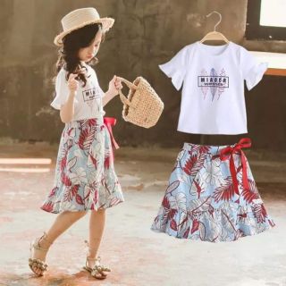 Sét bộ áo thun chân váy cột nơ điệu đà size đại
