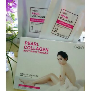 Set tắm trắng pearl collagen body white shower