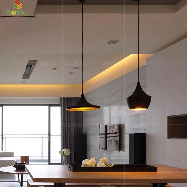 Đèn trang trí T089 ,Đèn thả trần chao đĩa trang trí Bắc Âu ABC