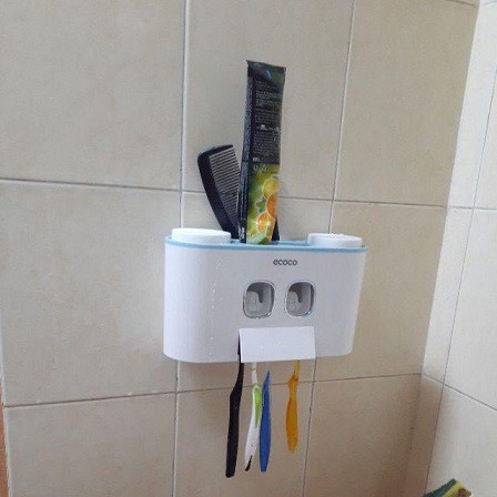 Hộp nhả kem đánh răng có 4 cốc Happy House ECOCO