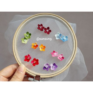 Sét phụ kiện làm khuyên tai bông hoa 5 cánh