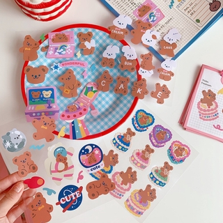 Lovely Decorative Waterproof PVC Bear Sticker
