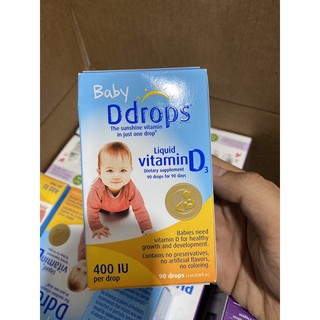 Vitamin D3 Ddrops - Baby DDrops bổ xung vitamin D cho bé 90 giọt