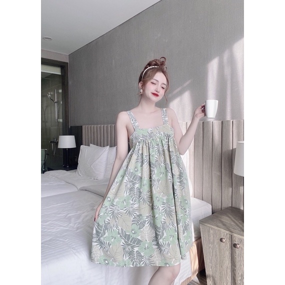 Váy Ngủ Nữ, Đầm Ngủ Sexy Quảng Châu Vải Satin Chất Siêu Mát Dáng Siêu Xinh Dưới 60kg