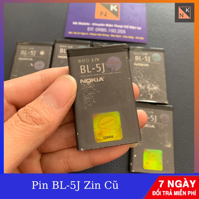 Pin Nokia BL-5J Zin cũ bóc máy cho điện thoại X101 / C300 / 525 / 520 / 530 / 302 / 5230 / X600 / 5233 / 5800