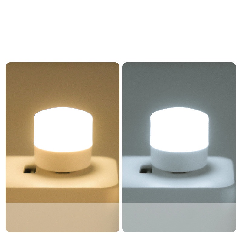 Đèn Ngủ LED USB Hình Tròn Mini Di Động Tiện Dụng