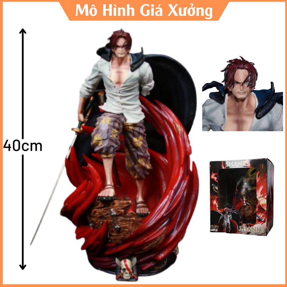 Mô Hình Tứ Hoàng Shank Tóc Đỏ Cao 40cm Trạng Thái Chiến Đấu - Figure Tượng One Piece