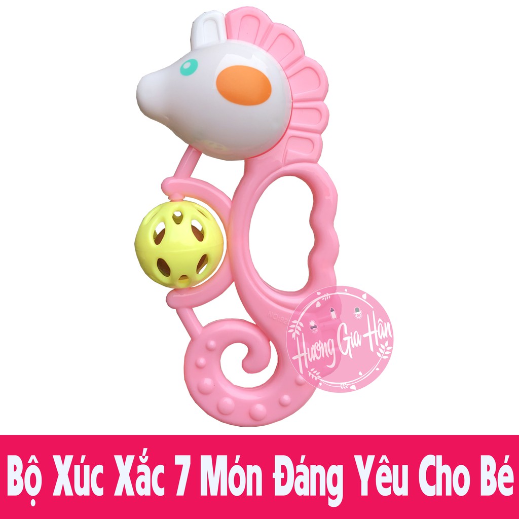 Bộ Đồ Chơi 7 Lục lạc Phát Tiếng, Nhựa Cao Cấp Cho Bé