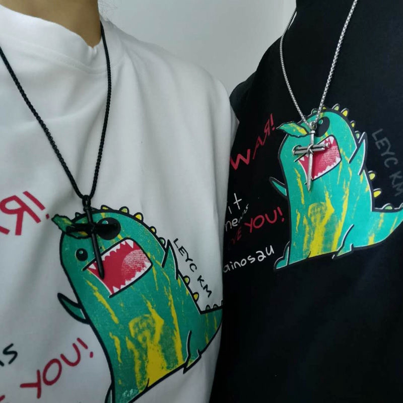 [Giao Hàng Miễn Phí] Dây Chuyền Đôi Hình Chữ Thập 2202 Phong Cách Độc Đáo Dễ Phối Đồ