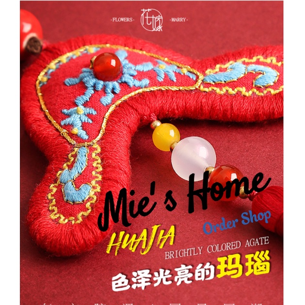 Màu đỏ cưới / chú rể và cô dâu series thêu túi thơm thủ công Hôn nhân an toàn diy thêu nguyên liệu  Mie Handmade Shop
