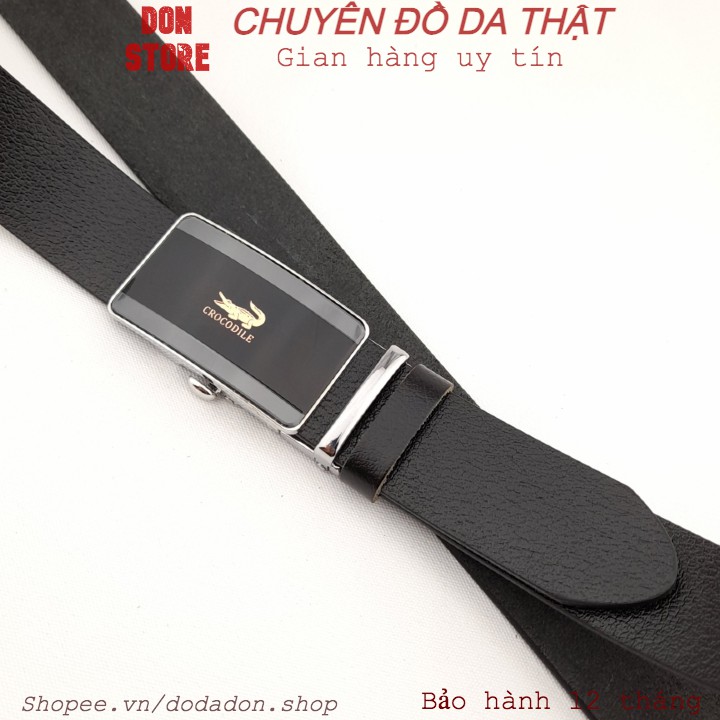 [Da Thật 100%] Thắt Lưng Nam Khóa Tỳ Siêu Chống Trượt (dây trơn)- Dây Da Bò Thật (Bảo hành 12 tháng)