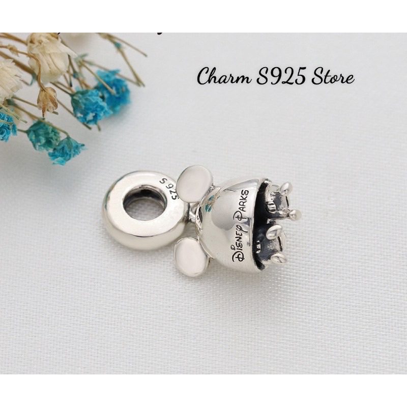 charm pan treo đôi chuột disney bạc s925 cao cấp