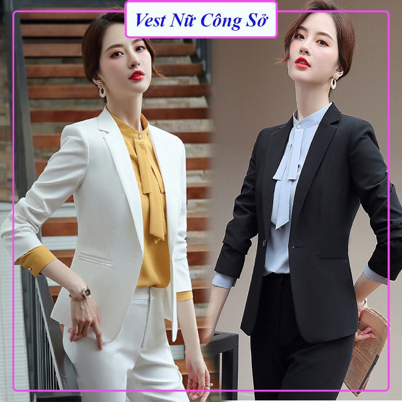 Set Vest Nữ ❤️𝑭𝑹𝑬𝑬𝑺𝑯𝑰𝑷❤️ Giảm 5K khi nhập mã [AO BLASER] ❤️ Vest Nữ Công Sở Gồm Áo Và Quần Dài Cá Tính | BigBuy360 - bigbuy360.vn