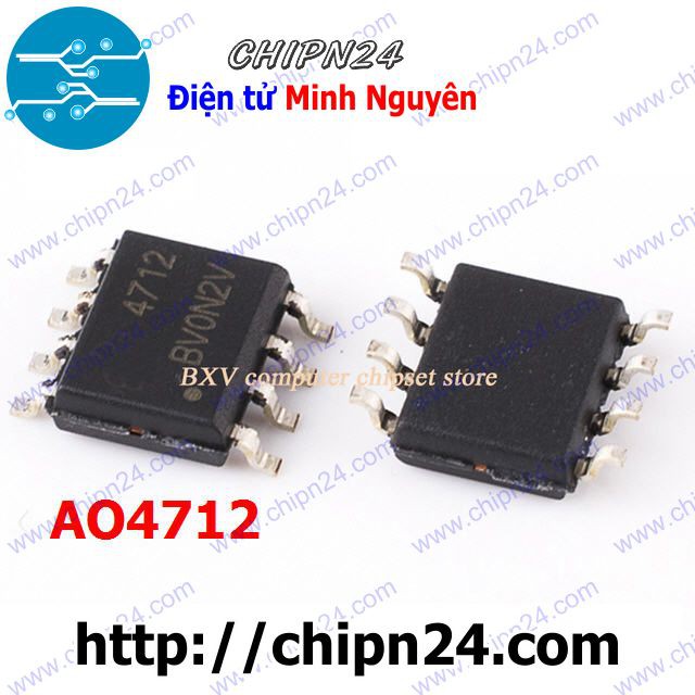 [2 CON] Mosfet Dán AO4712 SOP-8 13A 30V Kênh N (SMD Dán) (4712)