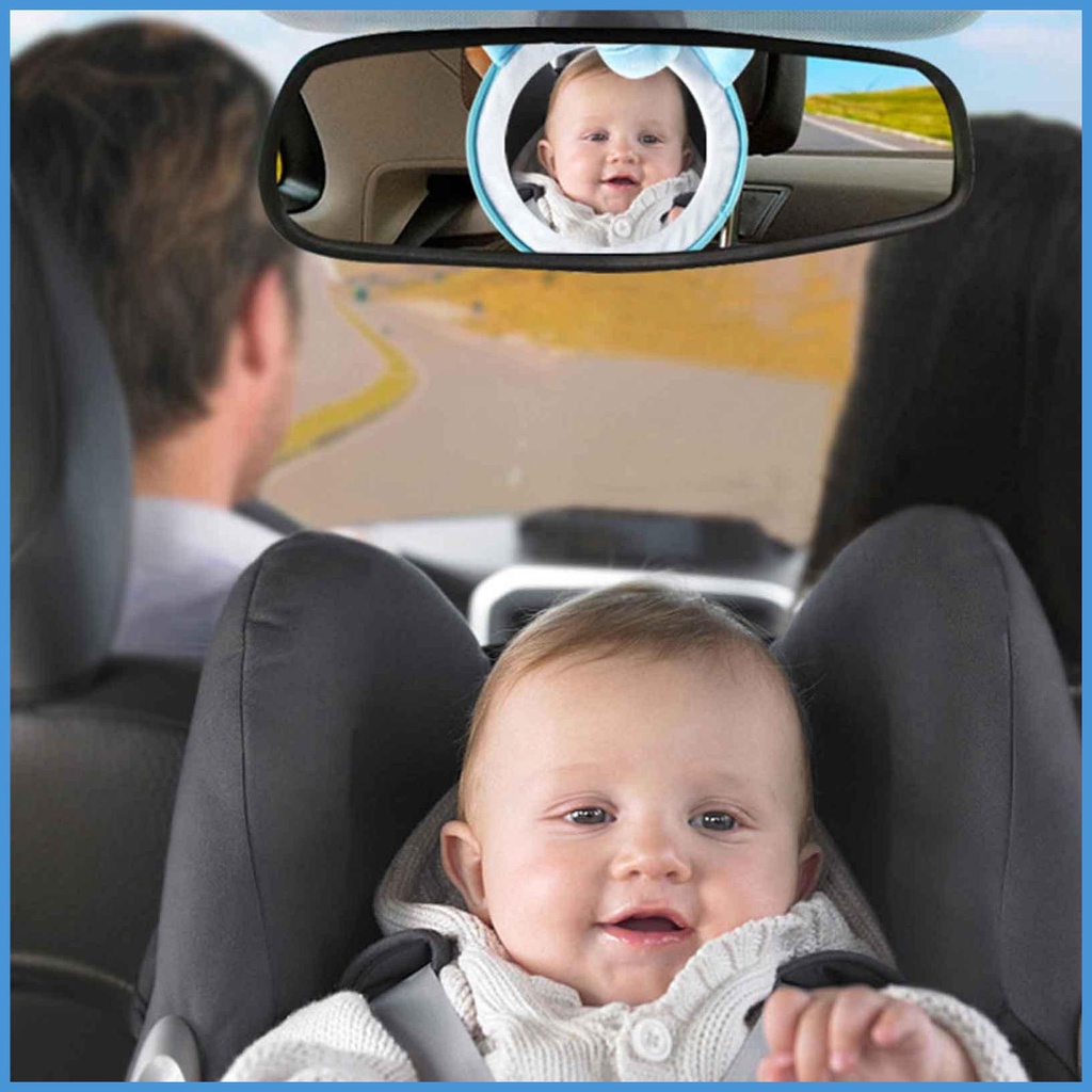 Gương Soi Hình Chú Voi Dễ Thương Gắn Ghế Ngồi Xe Hơi Cho Bé