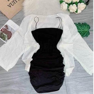 Đầm body hai dây sợi bún andistore