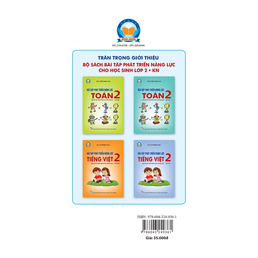 Sách – Bài tập phát triển năng lực Toán 2 Tập một