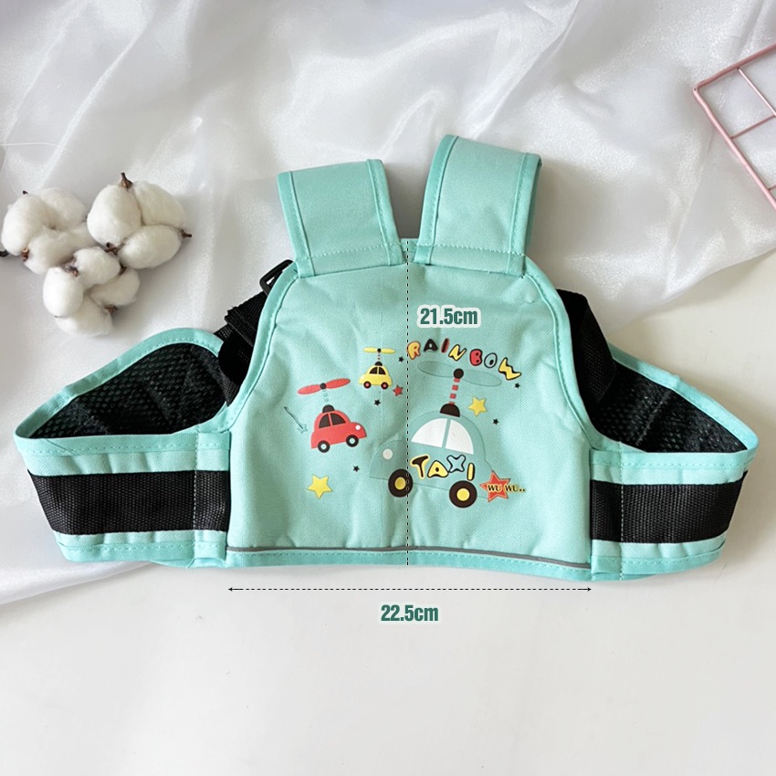 Đai xe máy an toàn kiểu balo hoạt hình dễ thương bé trai, bé gái từ 1-4 tuổi, đai đi xe máy an toàn cho bé chống ngã