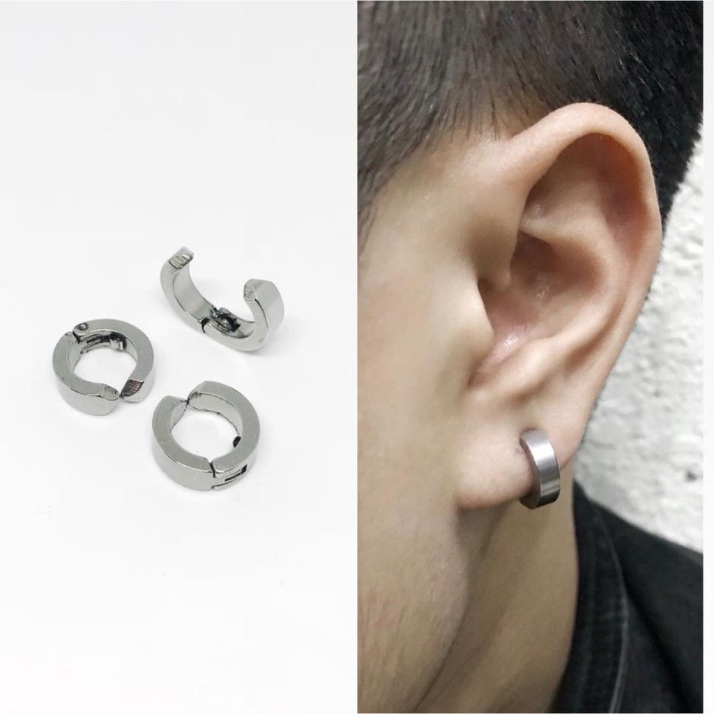 bông kẹp tai titan thick hoop thép y tế không dị ứng