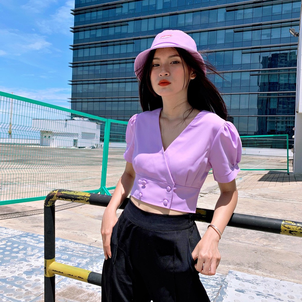 [Mã FATHANG5 giảm 10K đơn 50K] ÁO ALICE TÍM BY NATTHY STYLE