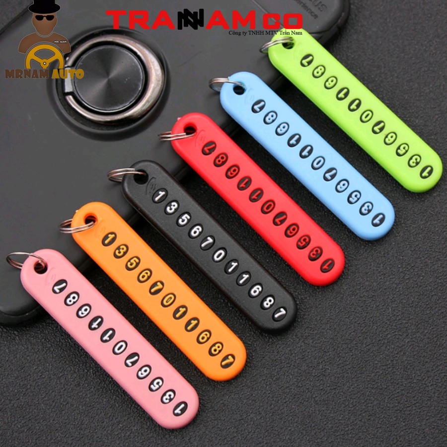 (Giao hỏa tốc)MÓC KHÓA SỐ ĐIỆN THOẠI CHỐNG THẤT LẠC