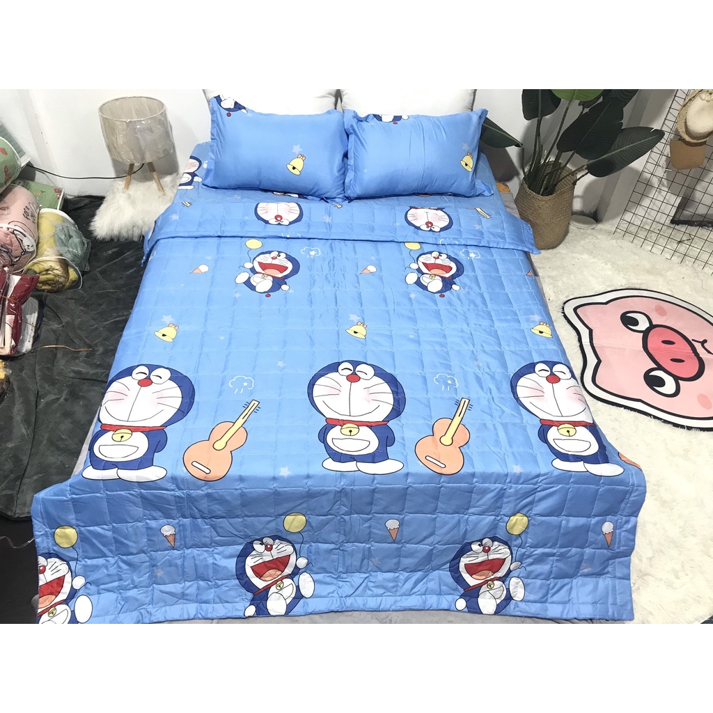 Chăn hè trần bông Poly Cotton 1m8x2m(có chọn mẫu),mẫu doremon đàn