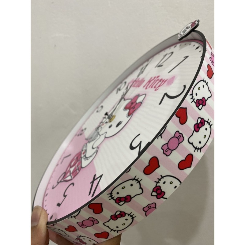 ĐỒNG HỒ trang trí cho bé gái - mẫu Hello Kitty kim cương hồng - 30 cm