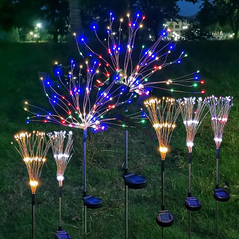 Đèn LED Sân Vườn 90 / 120 / 150 Bóng Sử Dụng Năng Lượng Mặt Trời Chống Thấm Nước