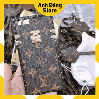 Ốp lưng LV nâu tặng kèm dây cho iphone 6, 7, 8, plus, iphone x